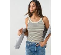 Levi's Essential Ribbed Tank, Beige, Size S, Women Beige