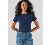 Levi's Essential Sporty Embroidered Logo T-Shirt, Blue, Size Xs, Women Blue
