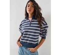 Levi's Everyday Quarter Zip Sweatshirt, Blue, Size S, Women Blue