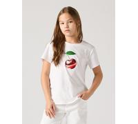 Levi's Girls Disco Cherry Short Sleeve T-Shirt, White, Size Age: 4 Years White