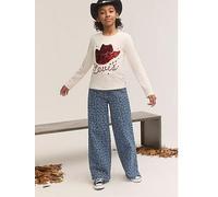 Levi's Girls Jacquard High Rise Baggy Jeans, Blue, Size Age: 14 Years Blue