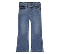 Levi's Girls Regular High Rise Flare Jeans W/Belt, Blue, Size Age: 14 Years Blue