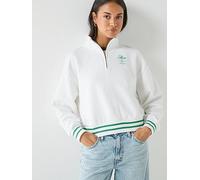 Levi's Gr Everyday 1/4 Zip Sweater, White, Size L, Women White