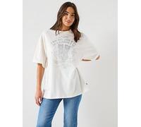 Levi's Graphic Short Stack Tee, White, Size M, Women White