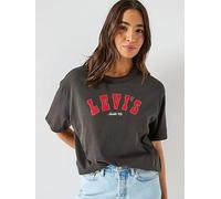 Levi's Graphic Tabor Tee, Black, Size M, Women Black