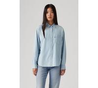 Levi's Women's Harlie Boyfriend Shirt Where is She Blue M