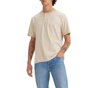 Levi's Henley Men's Short-Sleeved Button Shirt, Shore Stripe Safari, M