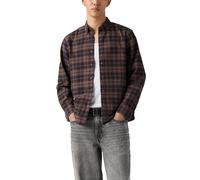 Levi's Herren Authentic Hemd mit Button-Down-Kragen, Chocolate GMT Dye Pl, M