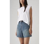 Levi's High Rise Baggy Linen+ Denim Shorts Stop Flaxing Short - Blue 29