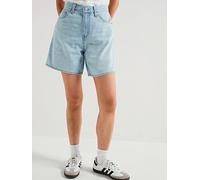 Levi's High Rise Baggy Linen+ Denim Shorts, Blue, Size 26, Women Blue