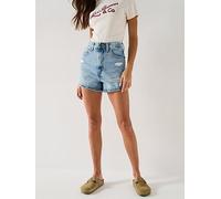 Levi's High-Waisted Mom Shorts, Blue, Size 31, Women Blue