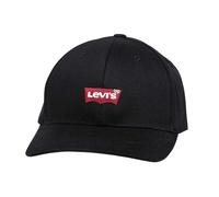 Levis Housemark Embroidered Logo Flexi-Fit Baseball Cap - Black - One Size - Black - 100% Cotton Twill