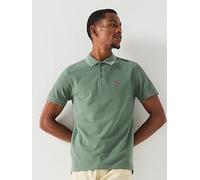 Levi's Housemark Logo Short Sleeve Tipped Collar Polo Shirt- Green, Green, Size M, Men Green