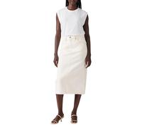 Levis Women's High Rise Back Slit Denim Skirt 26 L32 White