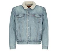 Levi's Levis Sherpa Denim Trucker Jacket - Light Blue, Light Blue, Size Xl, Men Light Blue