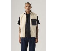 Levi's Men's Vest Joonie Sherpa with Zip, Standard Fit, Off White (Oatmeal), S