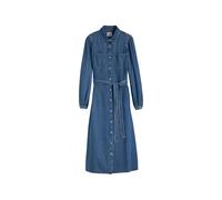 Levi's Journey puffed-sleeve belted midi dress - Blue XS-S-L