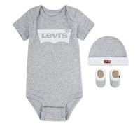 Levi's Kids 3-Pack Classic Batwing Bootie and Beanie Set for Baby Boys