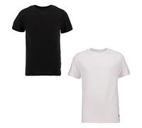 Levi's Kids Girl's Lhb 2pk Crew Neck 9l0044 TEE, Black/White, M UK