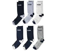 Levi's Kids LHN Box TAB HIGH Cut 6PK BL0269 Hosiery, Dress Blues, 4-5 Years