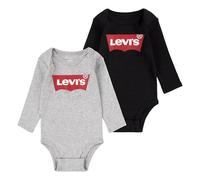 Levi's Kids Lhn ls 2pk batwing bodysuit set Unisex Gris 6-12 months