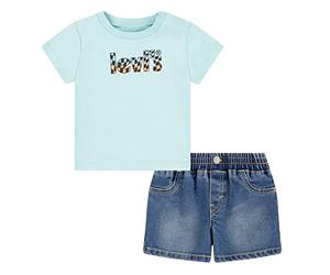 Levi'S Kids Lvb Mascot Batwing Short Set Baby Boys 6 Months True Navy