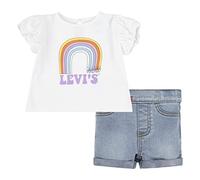 Levi'S Kids Lvg Rainbow Top And Short Set Baby Girls 12 Months White Alyssum