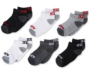 Levi's Kids Unisex Kid's LHN Box TAB Low Cut 6PK BL0267 Hosiery, Dark Grey Heather, 7