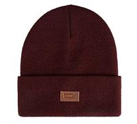 Levi's Klassische Strickmütze mit Bündchen für Alle Jahreszeiten Beanie Hat, Burgundy Solid, One Size