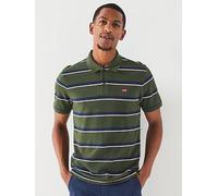 Levi's Levis Housemark Logo Short Sleeve Striped Polo Shirt, Multi, Size S, Men Print