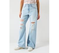 Levi's Loose Boot Cut Distressed Jeans, Blue, Size 29, Inside Leg 31, Women Blue