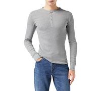 Levi's Men's 300ls Long Sleeve Henley 1p Shirt, Gray, XL