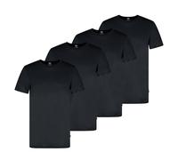 Levi's Mens 4-Pack Basic Crew Neck T-Shirt, Soft Cotton, Tag-Free, Breathable Comfort, Black Combo, Large