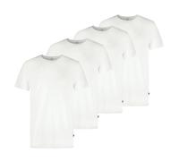 Levi's Mens 4-Pack Basic Crew Neck T-Shirt, Soft Cotton, Tag-Free, Breathable Comfort, White Combo, S
