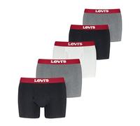 Levi's mens 5-pack Boxer Brief, Soft Cotton, Tag-free, Breathable Comfort, Black/Grey/White Combo, XXL