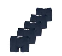 Levi's mens 5-pack Boxer Brief, Soft Cotton, Tag-free, Breathable Comfort, Navy Combo, L