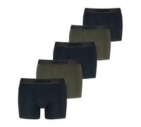Levi's mens 5-pack Boxer Brief With Melange Waistband, Soft Cotton, Tag-free, Breathable Comfort, Black/Green Combo, M