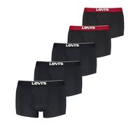 Levi's mens 5-pack Microfiber Trunk, Moisture Wicking, Ultra Soft Feel, Tag-free, 3" Inseam, Black Combo, M