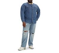 Levi's Men's 501® Original Fit Big & Tall Jeans, Light Indigo Destructed, 44W / 32L