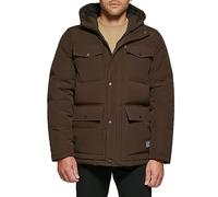 Levi's Men's Arctic Cloth Quilted Lined Performance Parka (Regular and Big & Tall Sizes) Jacket, Dark Brown, Small