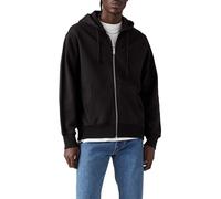 Levi's Men's Authentic Full Zip Sweatshirt, Black Agate Garment Dye F Black Agate, XS