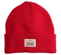 Levi's Men's Back Patch Beanie Hat, Rhythmic Red, One Size