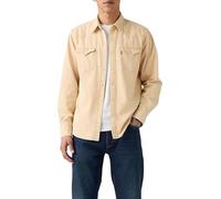 Levi's Men's Barstow Western Standard Button Down Shirt, Grass is Green Khaki, L