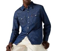 Levi's Men's Barstow Western Standard Woven shirts, Indigo Rinse, S