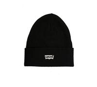 Levi's Men's Batwing Embroidered Slouchy Beanie, Black (Regular Black 59), One Size
