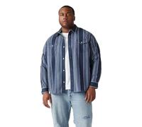 Levi's Men's Big Relaxed Fit Western Button Down Shirt, Carson Stripe Dress, XXXXX-Large