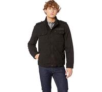 Levi's Men's Big & Tall Washed Cotton Military Jacket, Black, XXXXL Tall