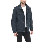 Levi's Men's Big & Tall Washed Cotton Military Jacket, Navy, 3X