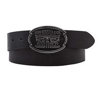 Levi's Men's Billy Plaque Belt, Regular Black, 80
