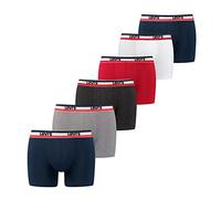LEVIS Men's Boxer, Blue/Red/Grey, XL (Pack of 6)